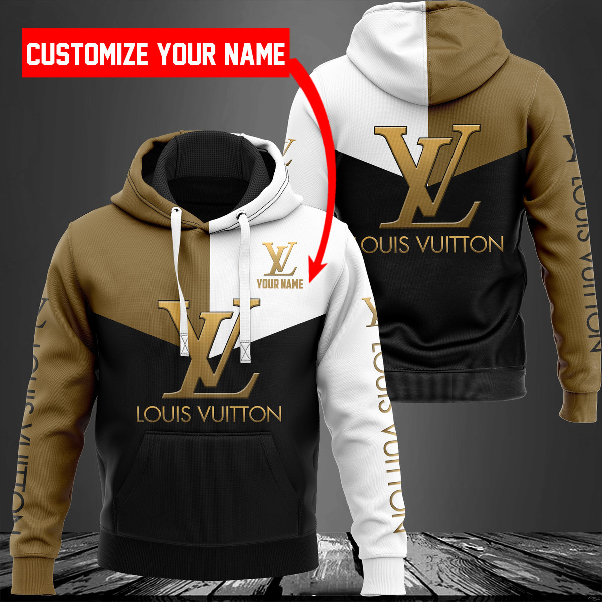 LVN 3D Customize Name Hoodie LV4380  Ver 66 Hoodie