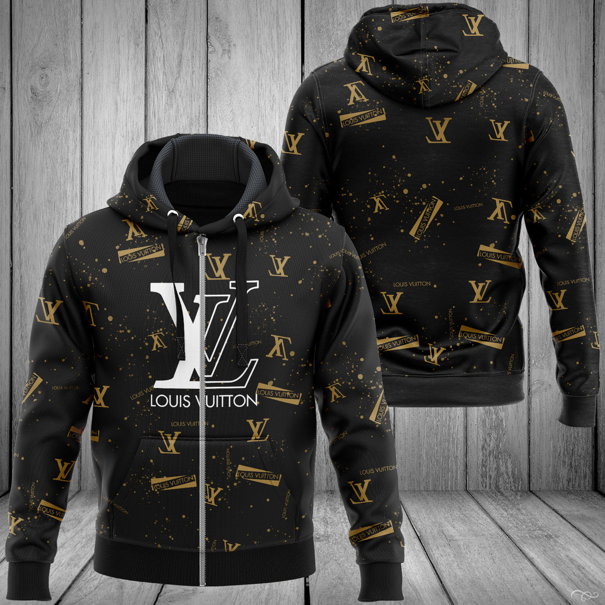 LVN Zip Hoodie LV5726BK Ver 56 Zipper Hoodie