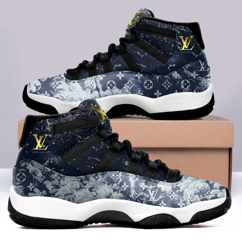 Louis Vuitton Blue Air Jordan 11 Sneakers Shoes LV Hot 2022 For Men Women HT
