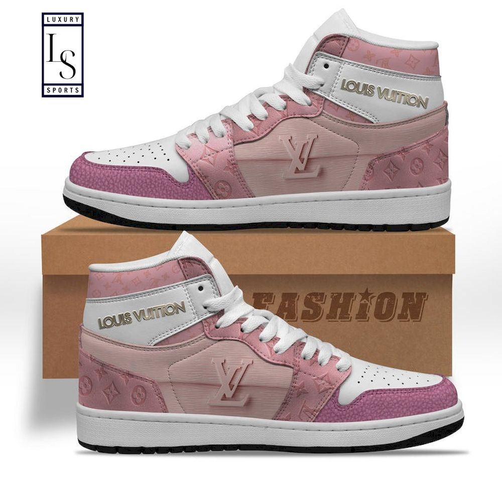 Louis Vuitton Pink Jordan 1 High Sneaker