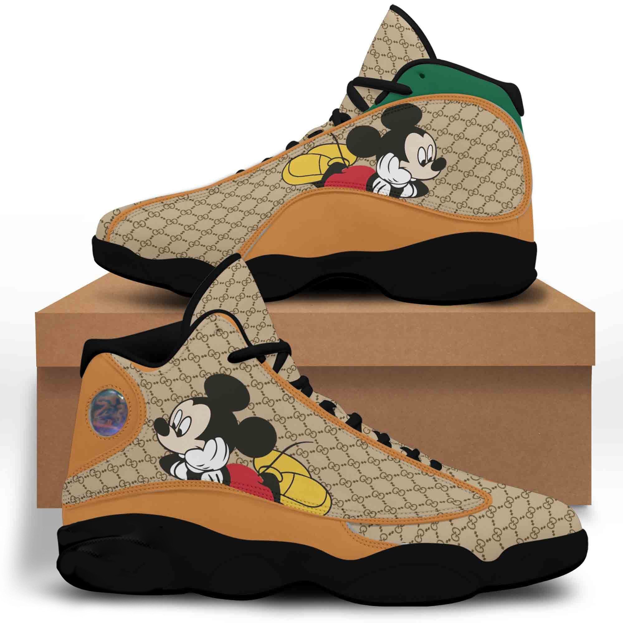 Mickey x GC Black Air Jordan 13 Sneakers Shoes High Top Shoes  ver 4