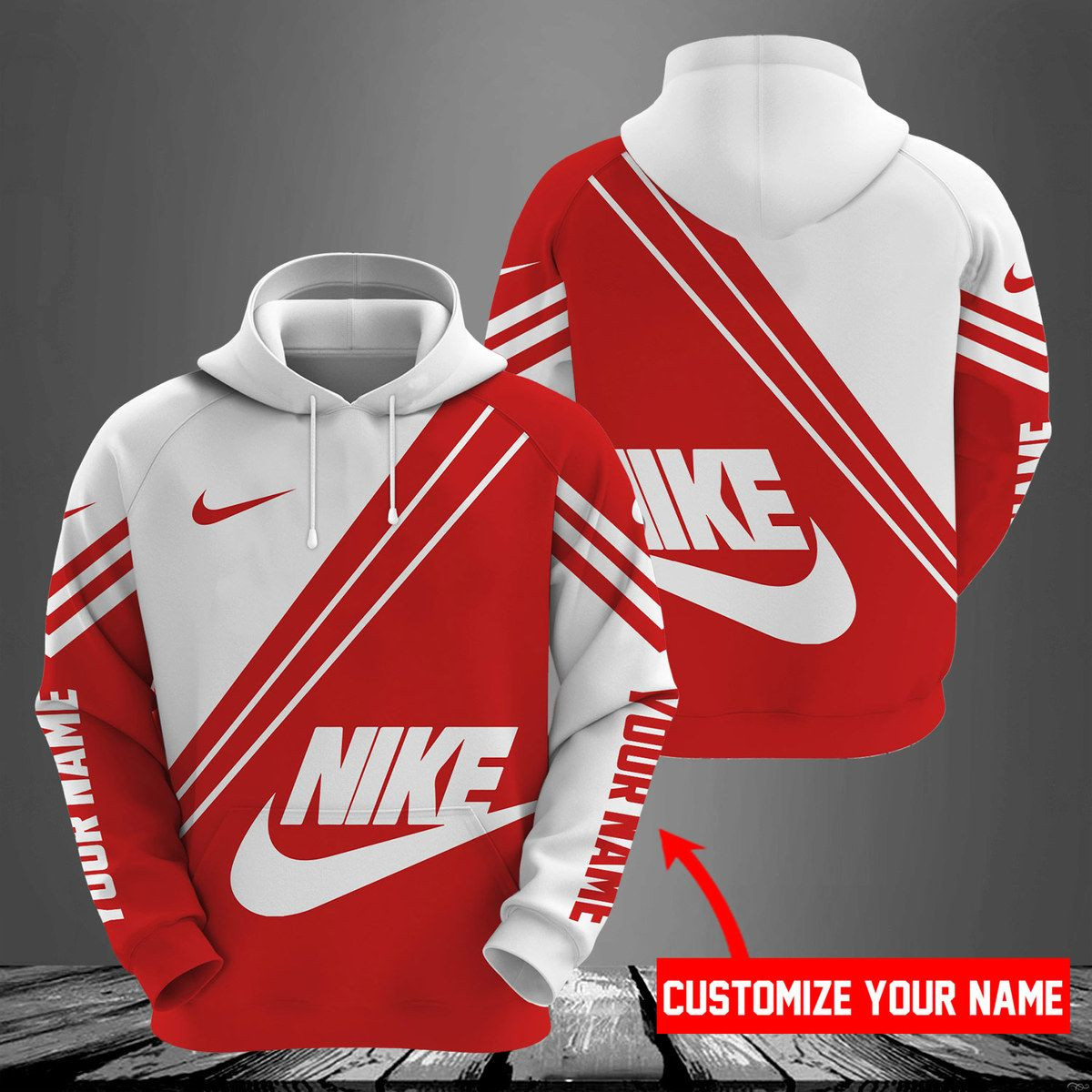 NK 3D Customize Name Hoodie NK4378  Ver 72 Hoodie