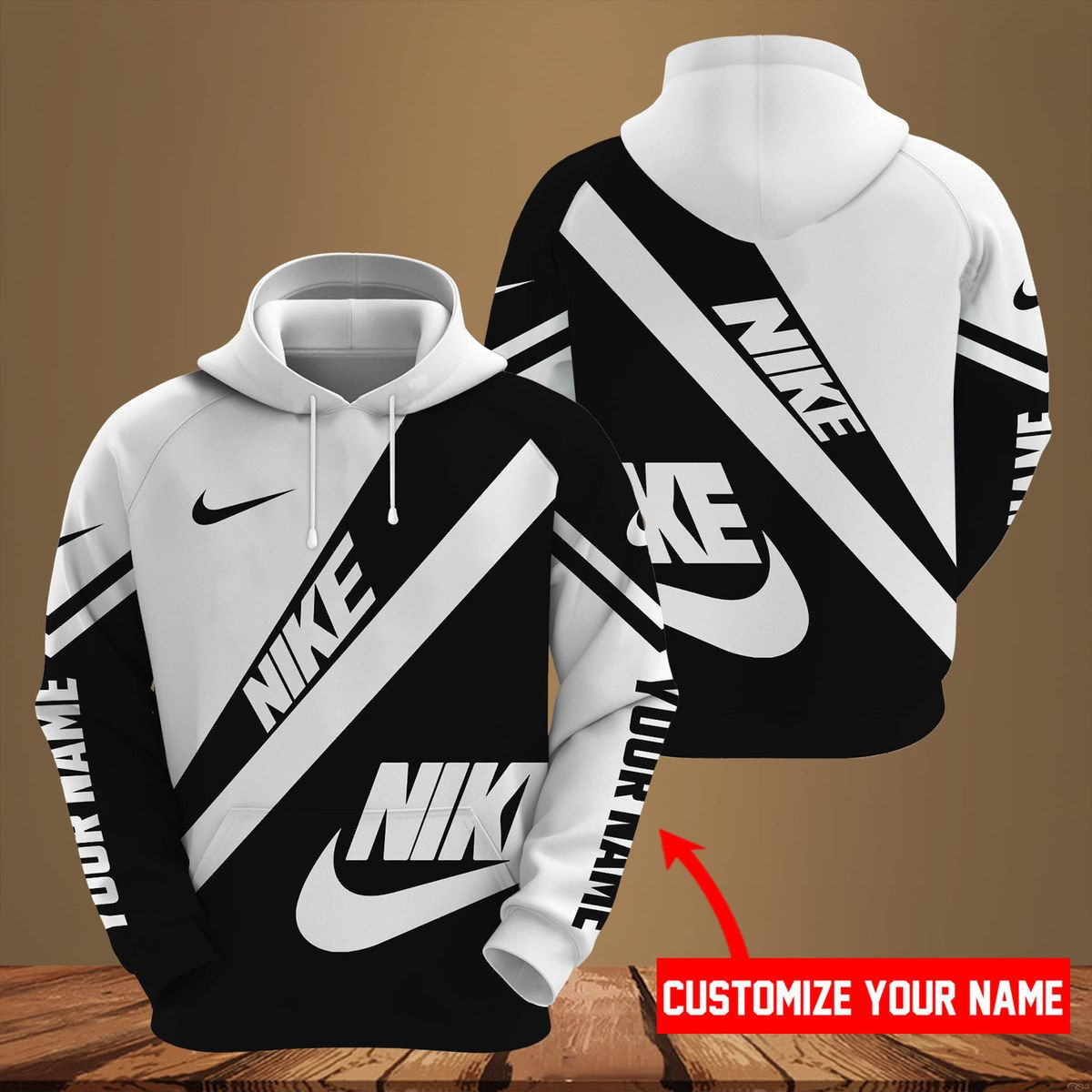 NK 3D Customize Name Hoodie NK4379  Ver 70 Hoodie