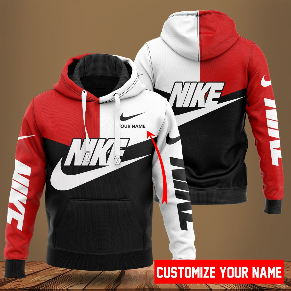 NK 3D Customize Name Hoodie NK4380  Ver 76 Hoodie