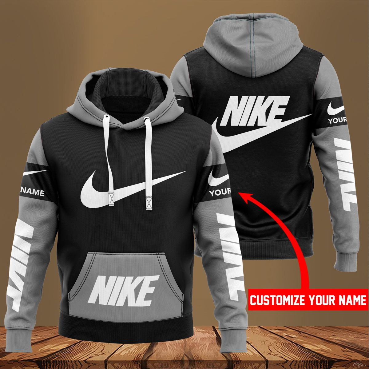 NK 3D Customize Name Hoodie NK4726  Ver 75 Hoodie