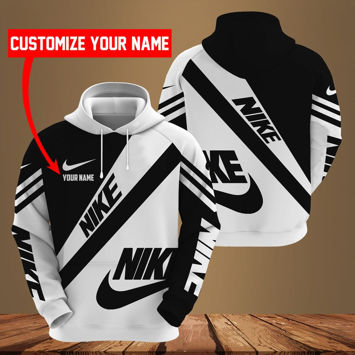 NK 3D Customize Name Hoodie NK4753  Ver 71 Hoodie