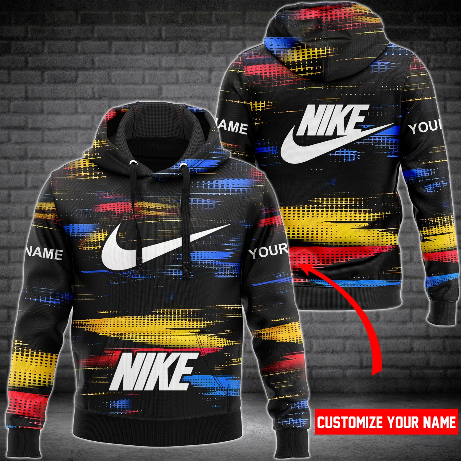 NK 3D Customize Name Hoodie NK5164  Ver 50 Hoodie