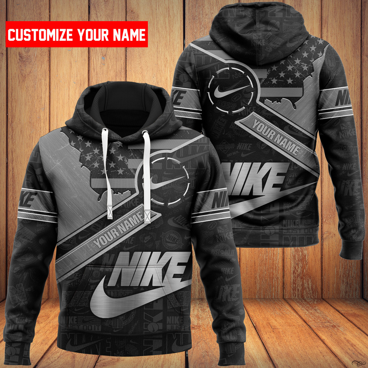 NK 3D Customize Name Hoodie NK5351  Ver 17 Hoodie