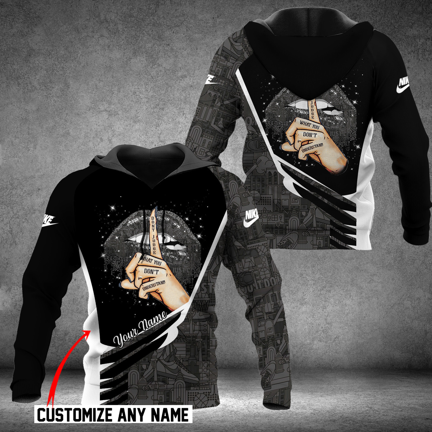 NK 3D Customize Name Hoodie NK5640  Ver 28 Hoodie