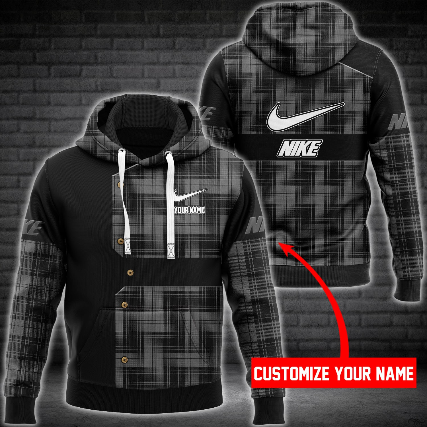 NK 3D Customize Name Hoodie NK5753  Ver 24 Hoodie