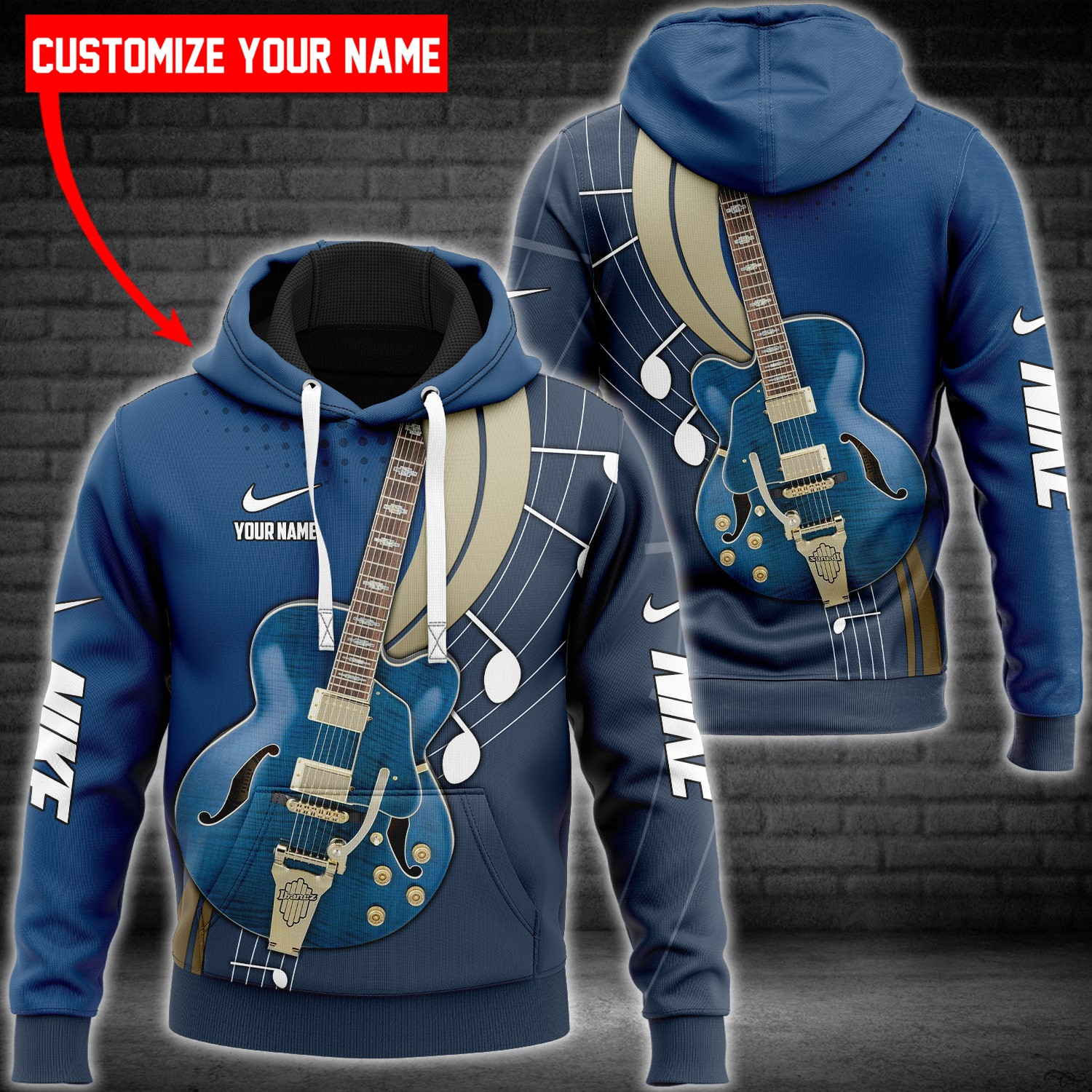 NK 3D Customize Name Hoodie NK5774  Ver 20 Hoodie