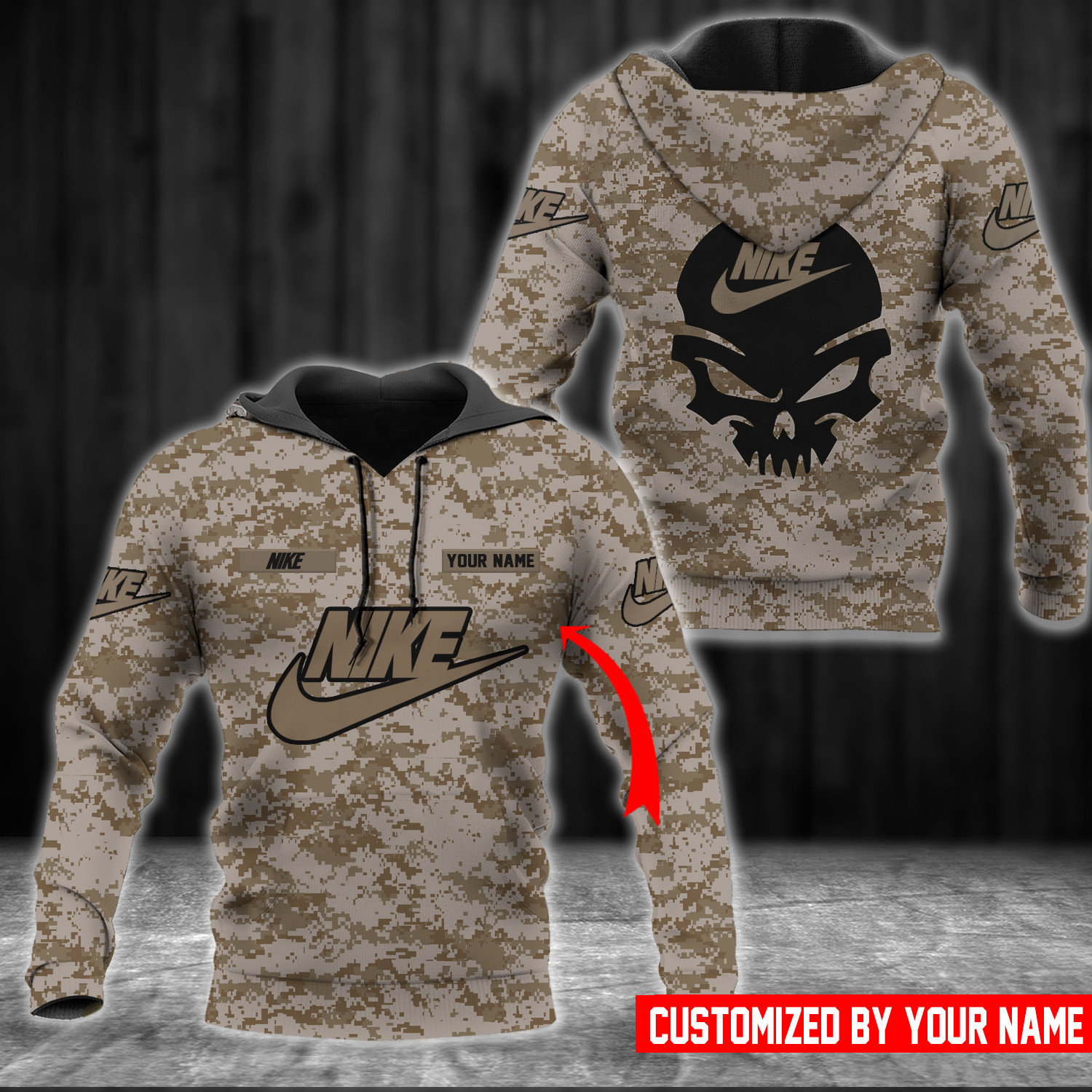 NK 3D Customize Name Hoodie US NK1448  Ver 54 Hoodie