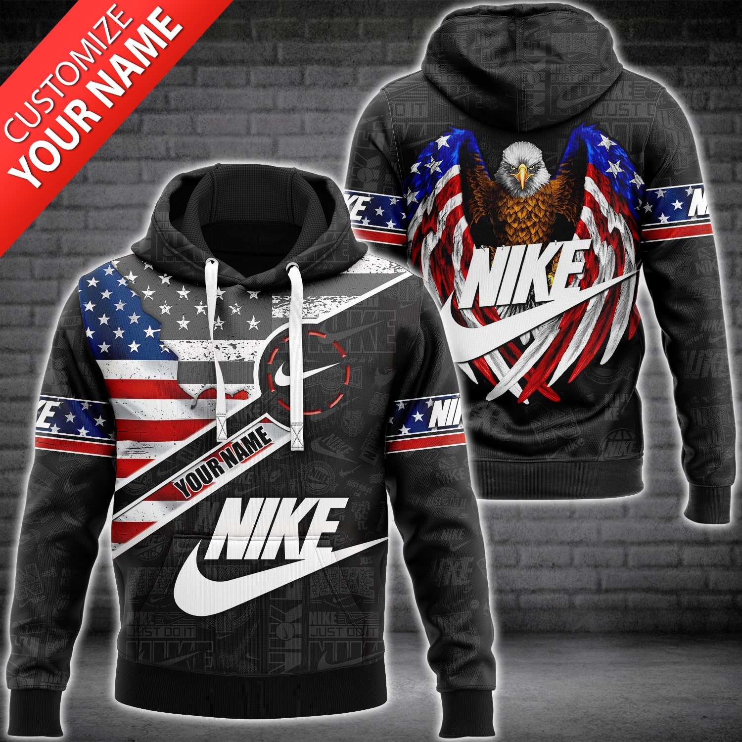 NK 3D Customize Name Hoodie US NK6138  Ver 13 Hoodie