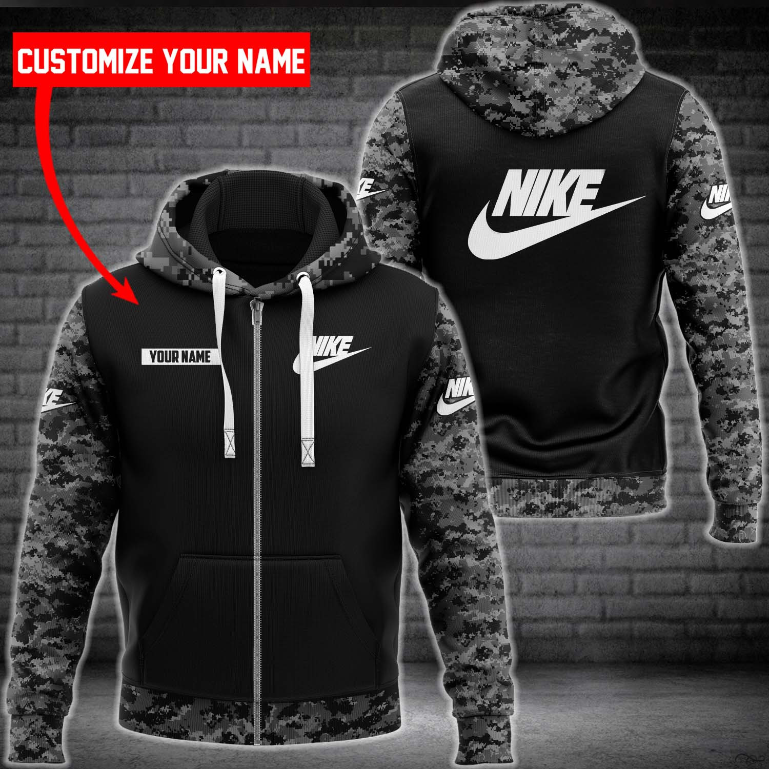 NK Customize Name Zip Hoodie NK5188 Ver 40 Zipper Hoodie