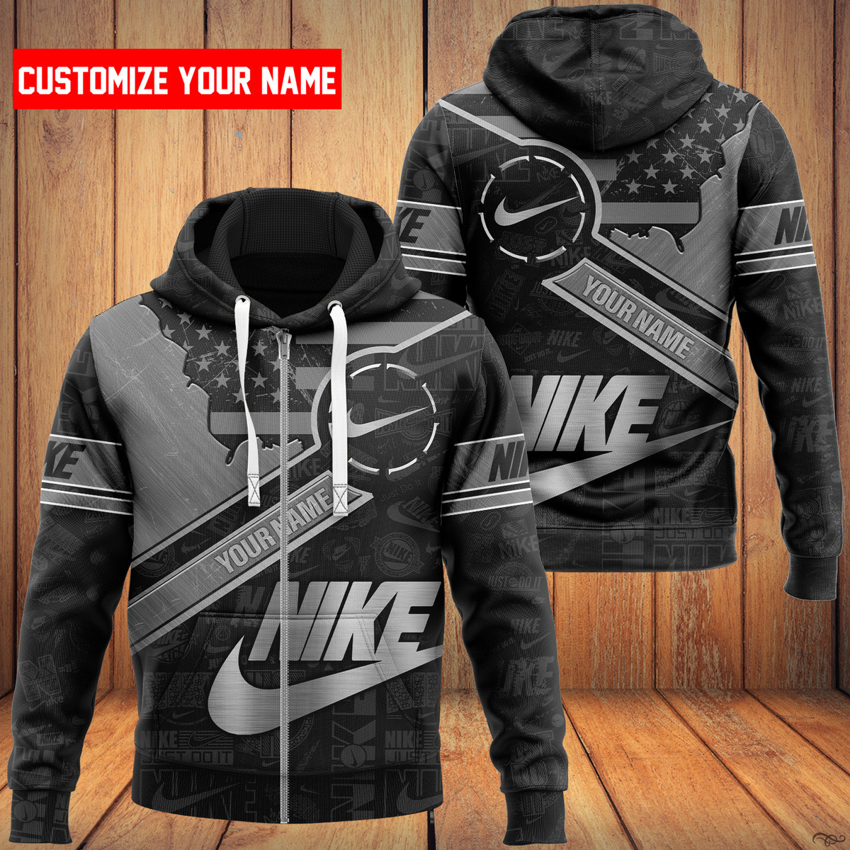 NK Customize Name Zip Hoodie NK5351 Ver 16 Zipper Hoodie