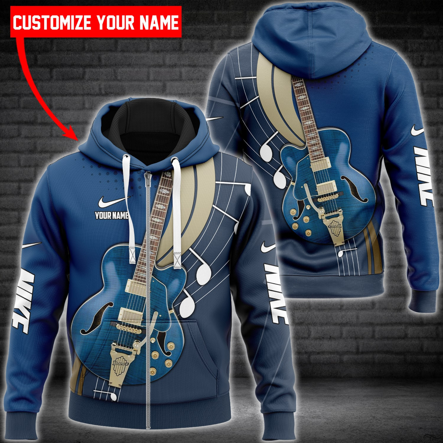 NK Customize Name Zip Hoodie NK5774 Ver 19 Zipper Hoodie