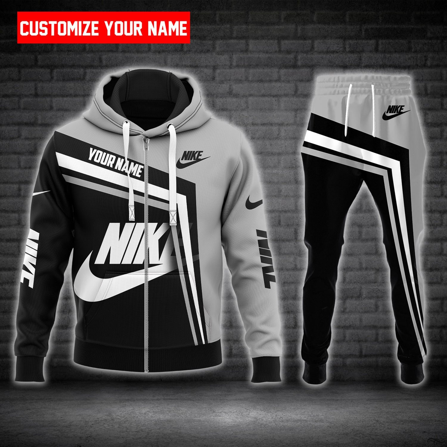 NK Customized Name Zip Hoodie NK5763