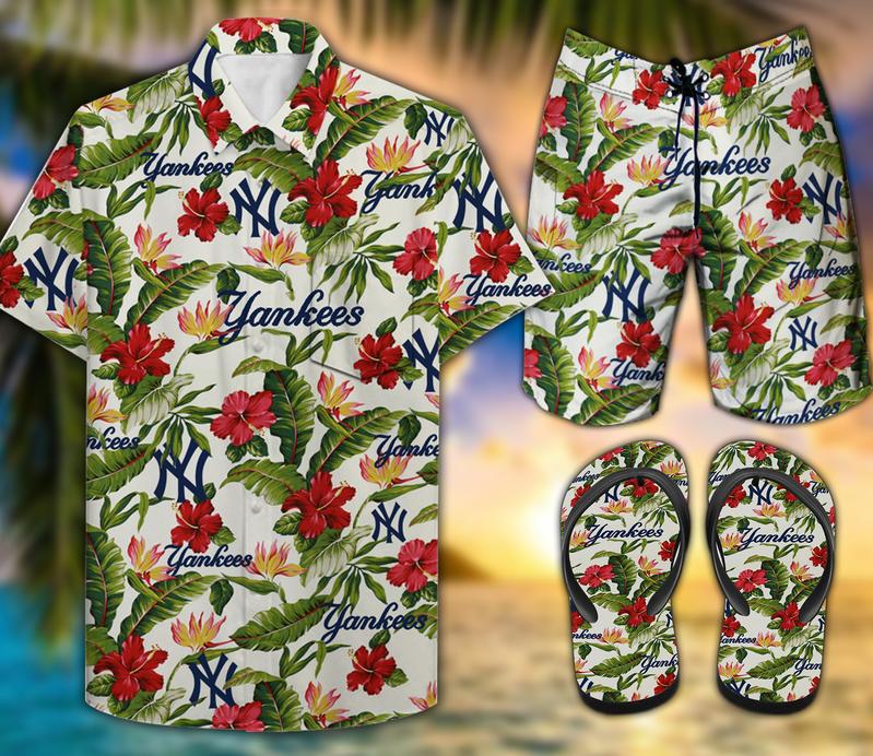 Ny Combo Hawaiian Shirt, Beach Shorts Flip Flops L00955