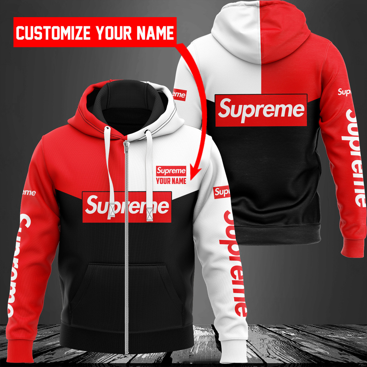 SUP Customize Name Zip Hoodie SUP4380 Ver 64 Zipper Hoodie