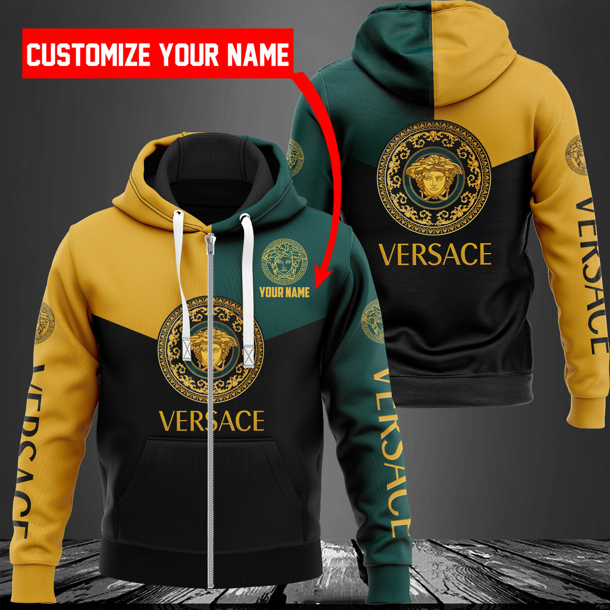 VS Customize Name Zip Hoodie VS4380 Ver 65 Zipper Hoodie