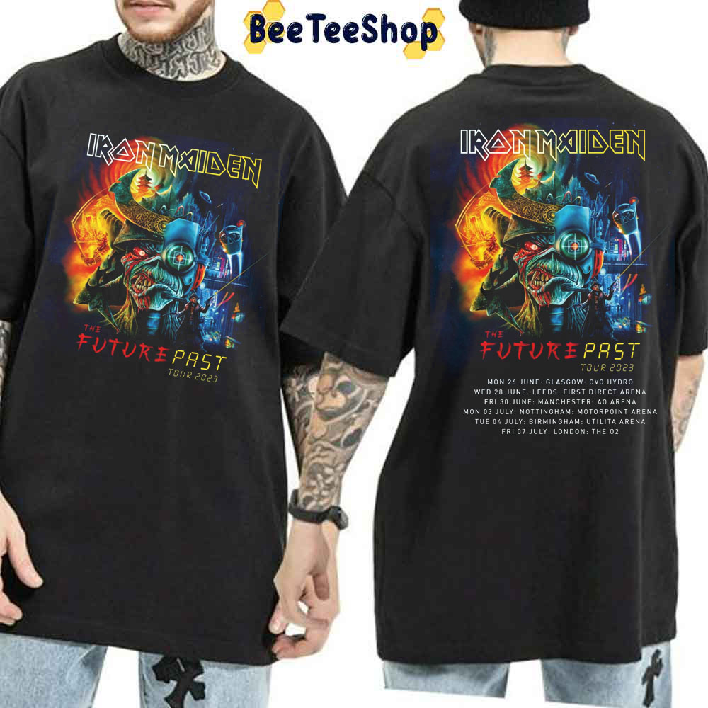The Future Past Tour 2023 Iron Maiden With Dates Double Side Trending shirt