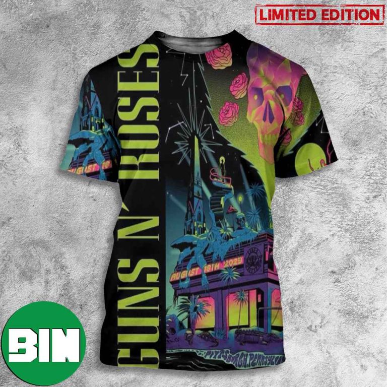 Guns N Roses World Tour August 18th 2023 Pittsburgh Pennsylvania All Over Print T-Shirt