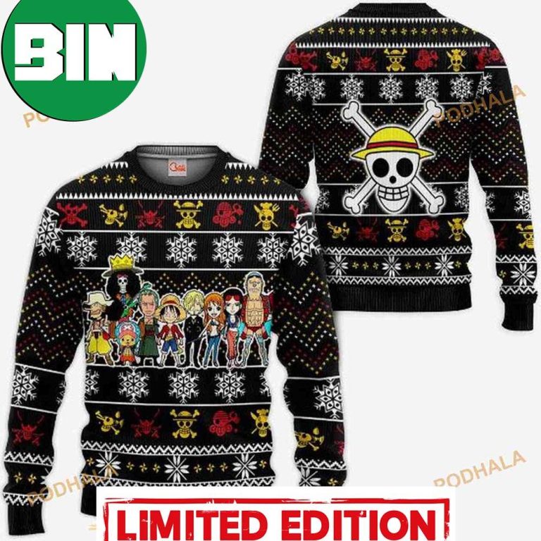 Heart Pirates One Piece Xmas Unique 2023 Ugly Anime Christmas Sweater