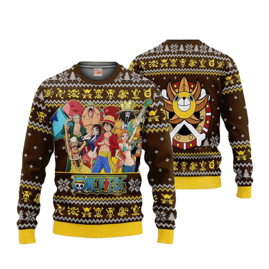 One Piece Straw Hat Pirates Team Ugly Christmas Sweater