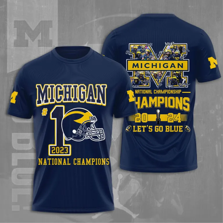 Michigan Wolverines Football 3D All Over Print Shirt - Ck2709