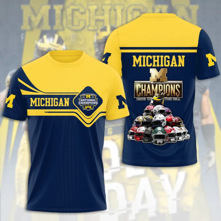 Michigan Wolverines Football 3D All Over Print Shirt - Ck2711 - Copy