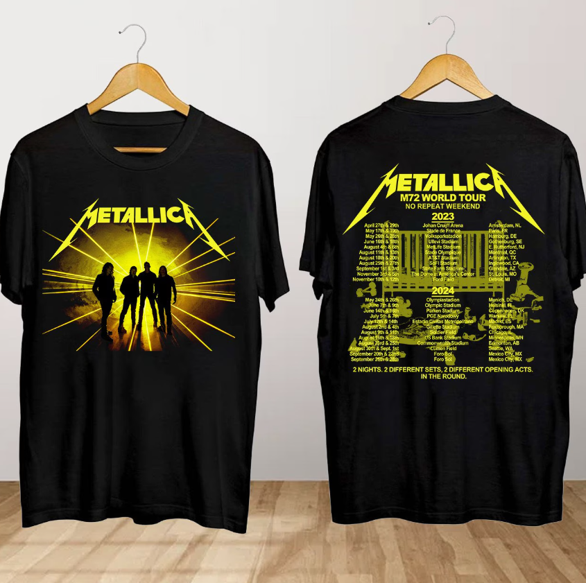 Metallica World Tour 2024 T Shirt