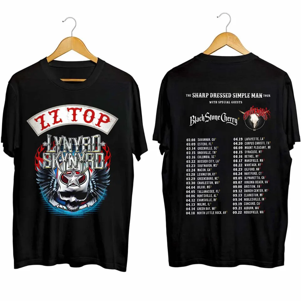 Lynyrd Skynyrd ZZ Top Tour 2024 Shirts