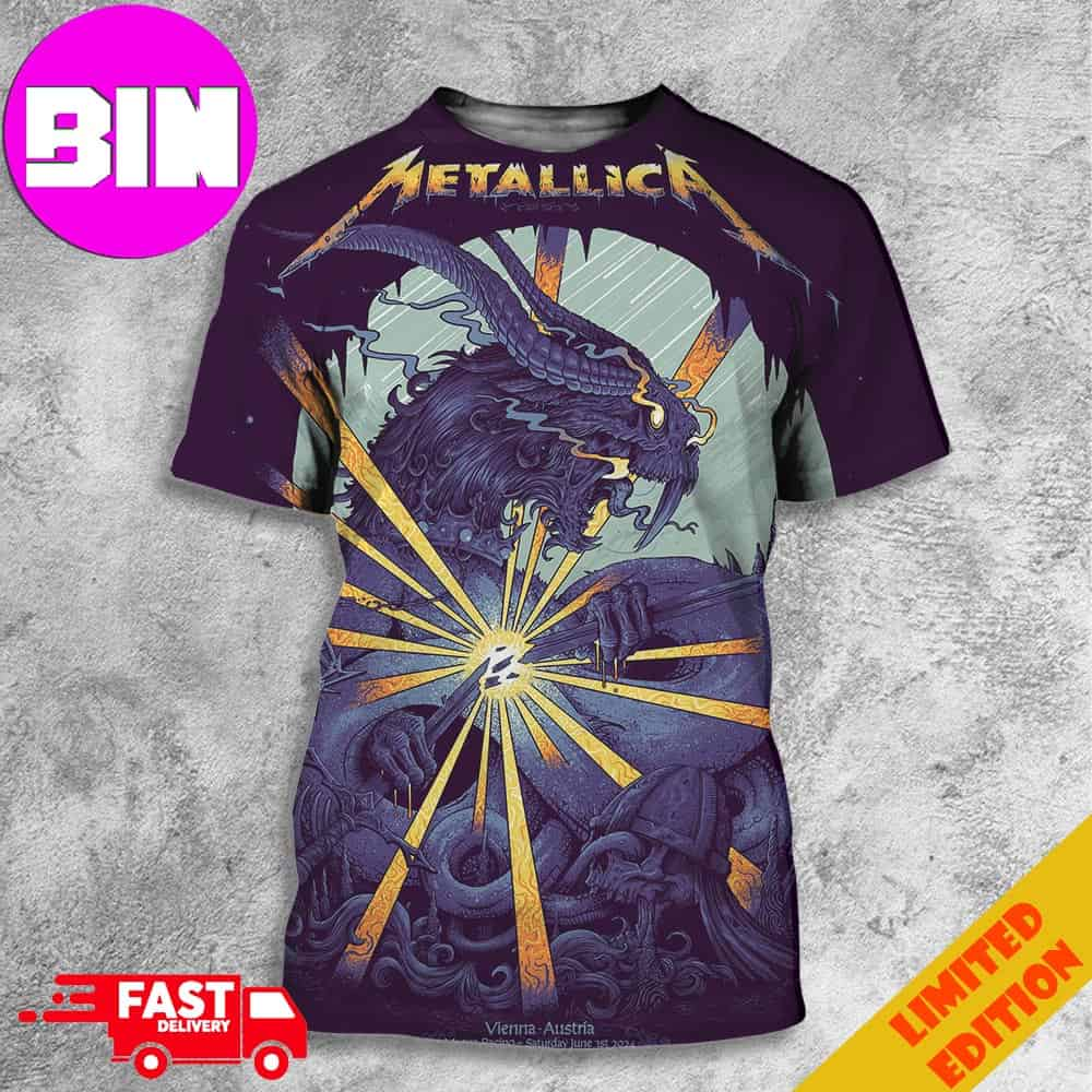 Merch Poster Metallica Show In Vienna At Racino Ebreichsdorf 2024 On June 1st Unisex Essentials T-Shirt 3d