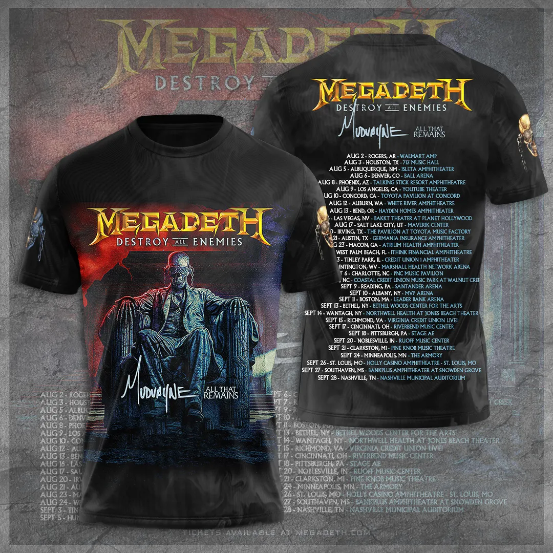 Megadeth Band 3D Apparel